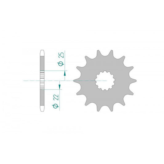 AFAM FRONT SPROCKET GROOVED 27500-14 JTF 565-14