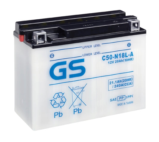 Battery GS C50N18LA-12V - Dry Cell, No Acid Pack