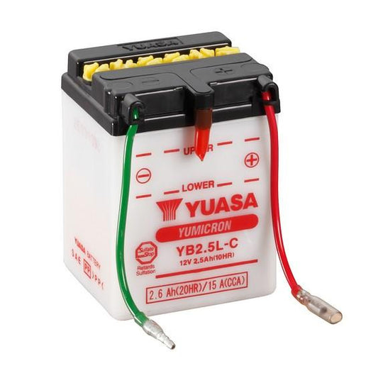 Yuasa YB2.5L-C (DC) 12V Dry Charged YuMicron Battery