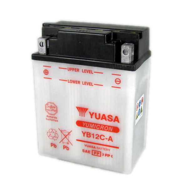 Yuasa YB12C-A (DC) 12V Dry Charged YuMicron Battery