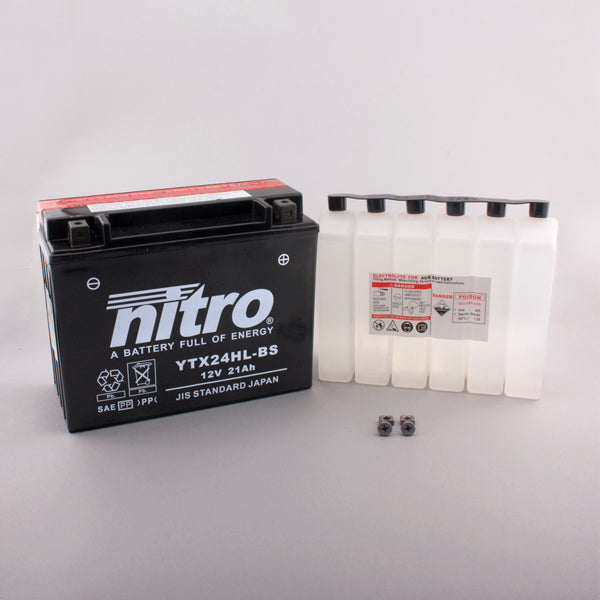 NITRO BATTERY YTX24HL-BS AGM open with acid pack