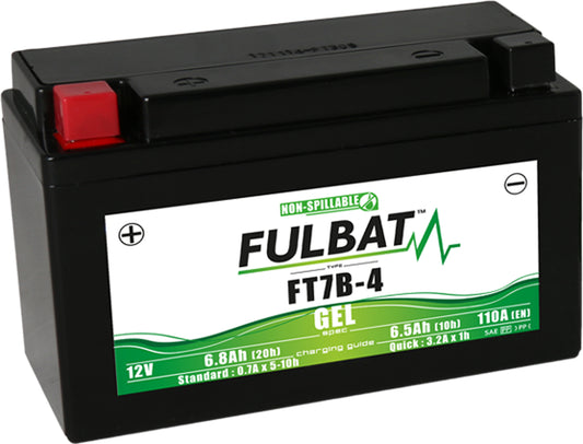 Fulbat FT7B-4 (FT7B-BS) (WC) Gel Factory Activated Battery