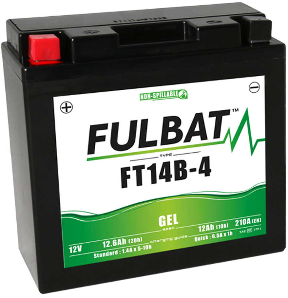 Fulbat FT14B-4 (FT14B-BS) (WC) Gel Factory Activated Battery