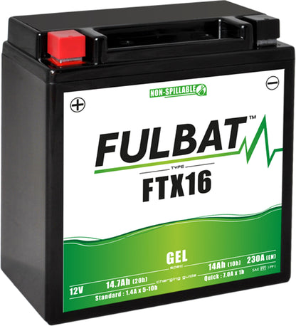 Fulbat FTX16 (WC) Gel Factory Activated Battery