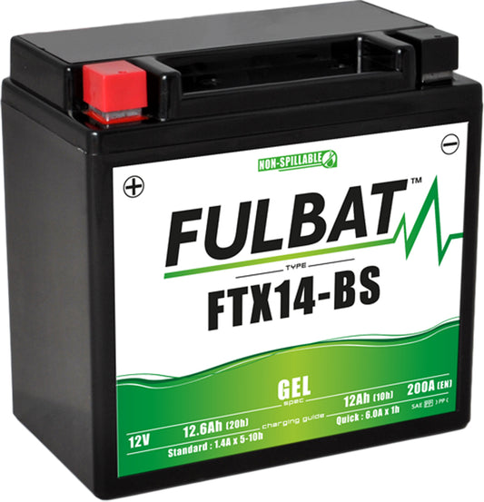 Fulbat FTX14-BS (WC) Gel Factory Activated Battery