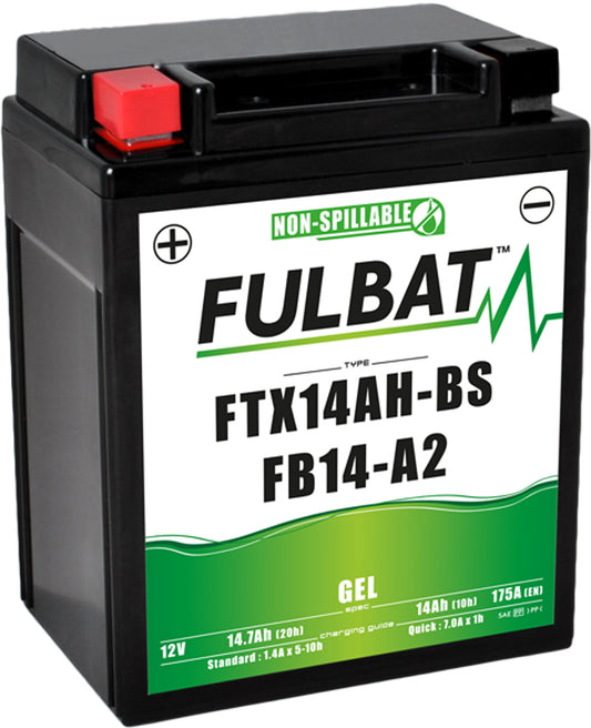 Fulbat FTX14AH-BS / FB14-A2 (WC) Gel Factory Activated Battery