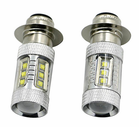 DIRT RACING  2PC H6M 80W LED FRONT HEADLIGHT BULBS YAMAHA ATV RHINO RAPTOR GRIZZLY YFM250 350 700