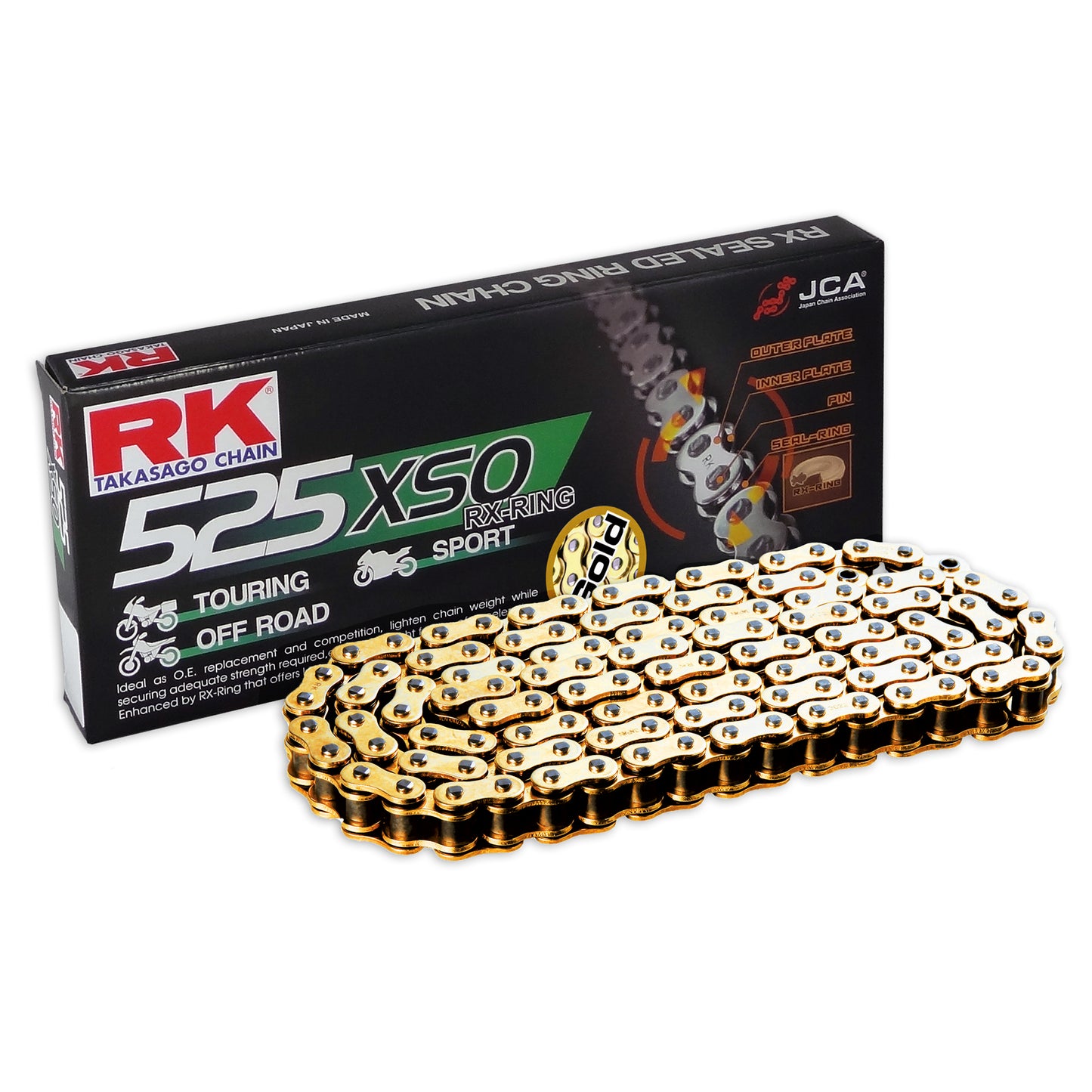 RK GB525XSO-94 Gold RX-Ring Chain