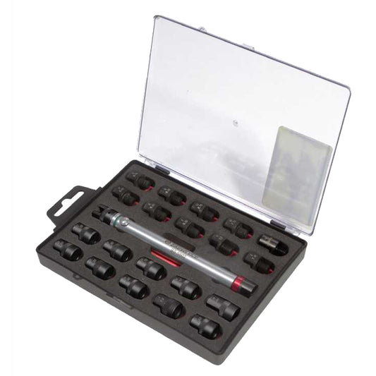 Bikeservice Tools 22pcs Spoke (Fixed torque, not adjustable) wrench Set w steel ends