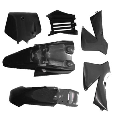 DIRT RACING  PLASTIC KIT KTM 50 SX BLACK WITHOUT TANK & SEAT