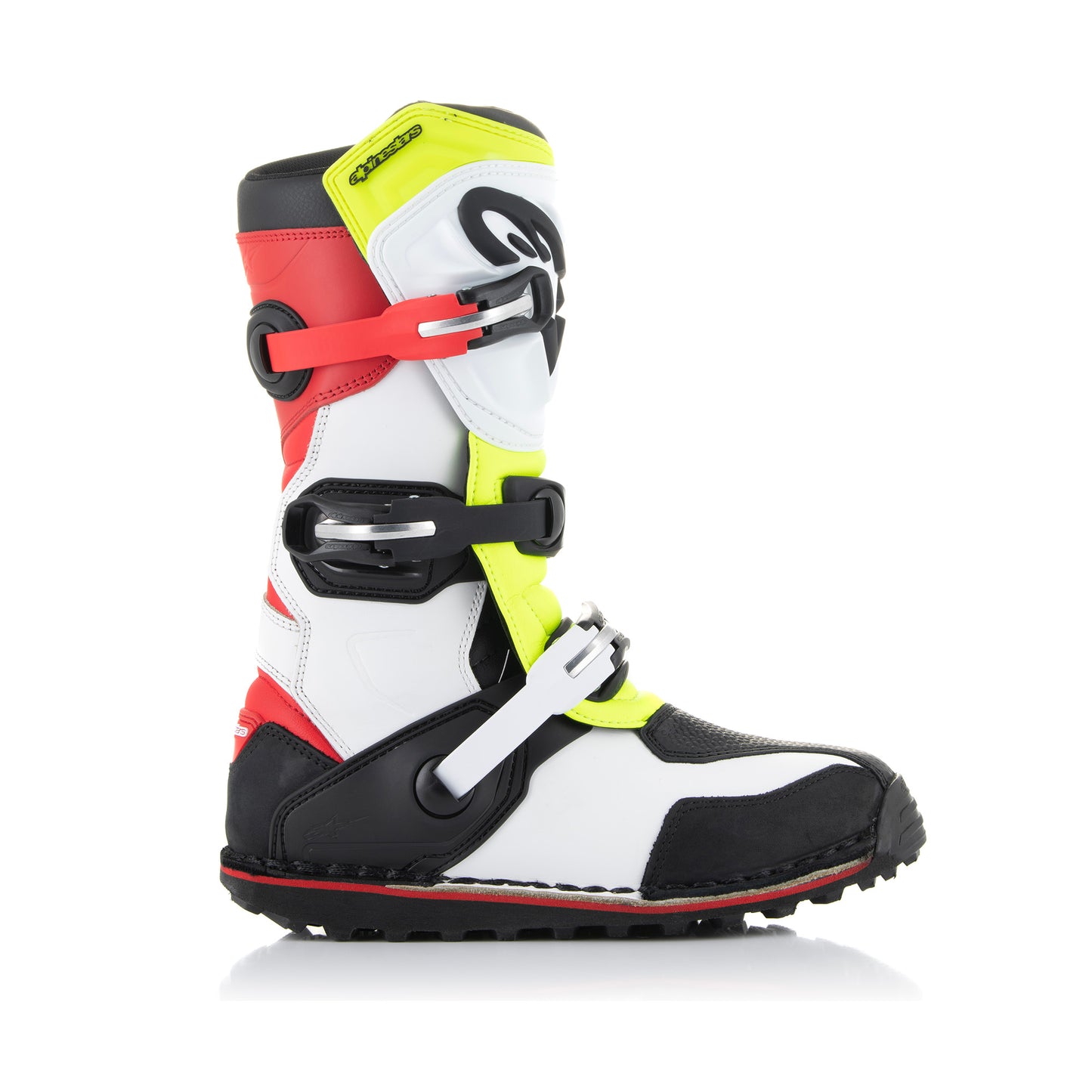 Alpinestars Tech T - White Red Yellow Fluo Black - US 10