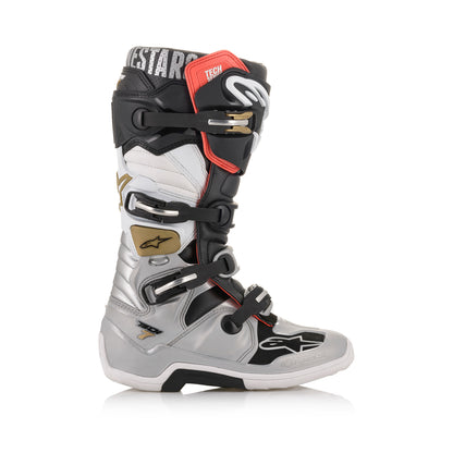 Alpinestars Tech 7 - Black Silver White Gold - US 10