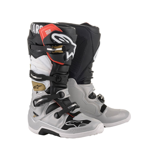 Alpinestars Tech 7 - Black Silver White Gold - US 10