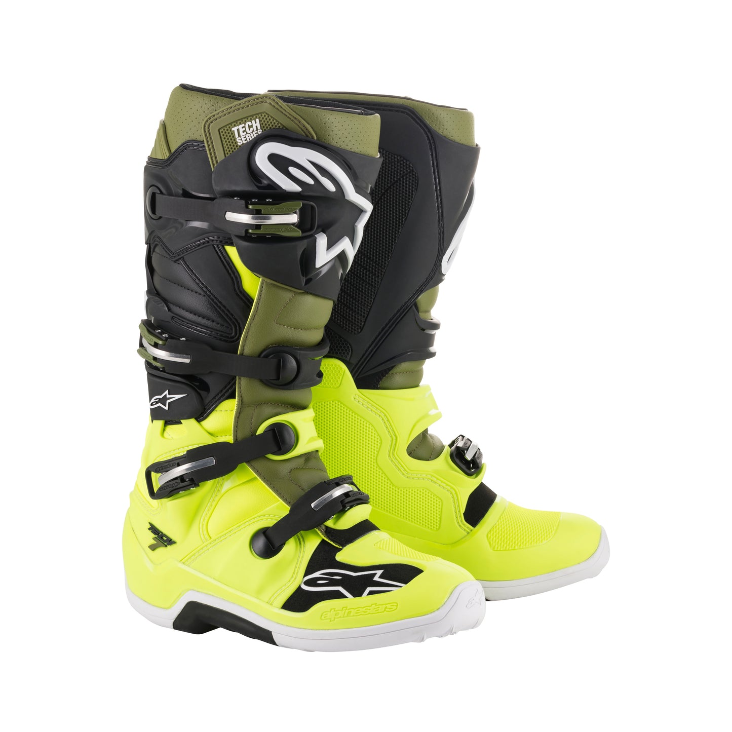 Alpinestars Tech 7 - Yellow Fluo Military Green Blk - US 5