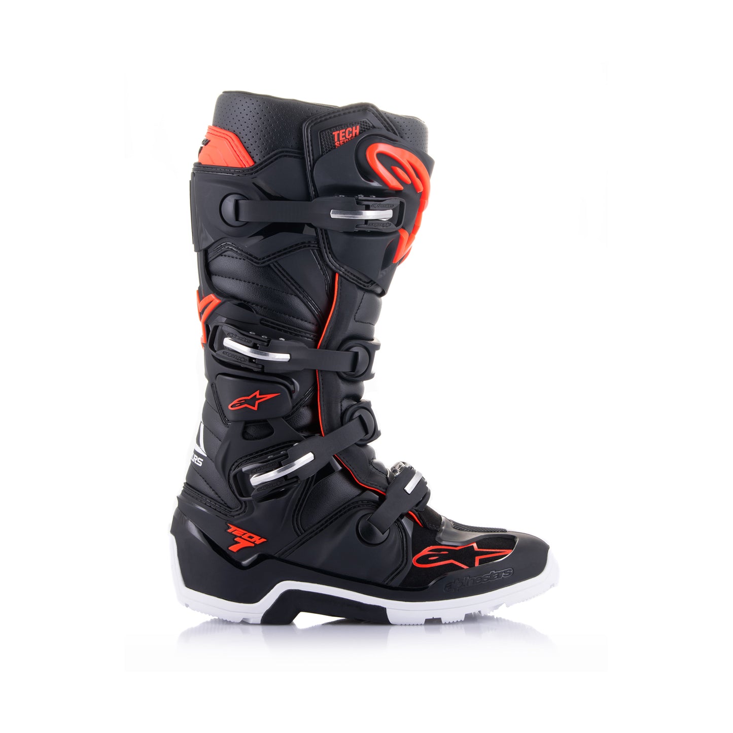 Alpinestars Tech 7 Enduro - Black Red Fluo - US 10