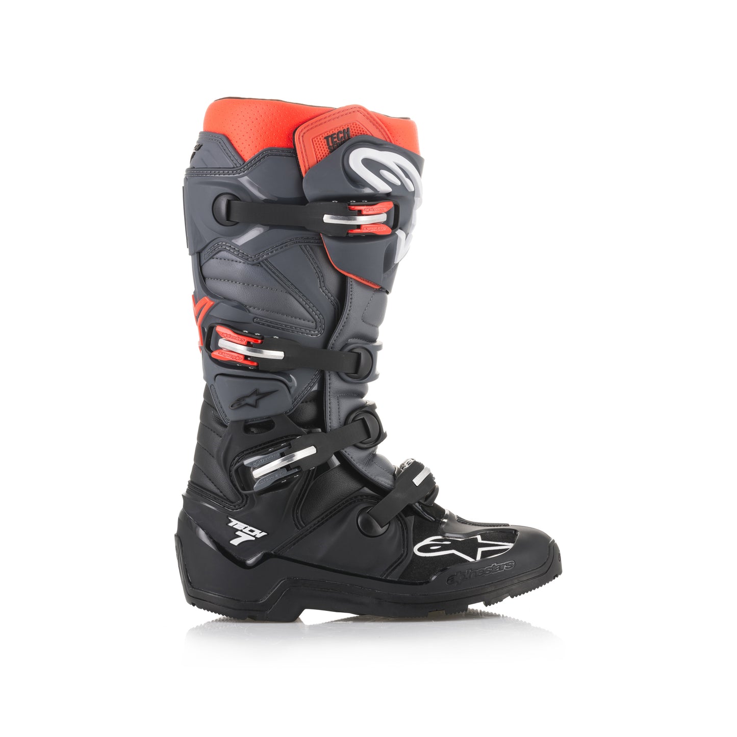 Alpinestars Tech 7 Enduro - Black Gray Red Fluo - US 10