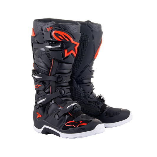 Alpinestars Tech 7 Enduro - Black Red Fluo - US 10