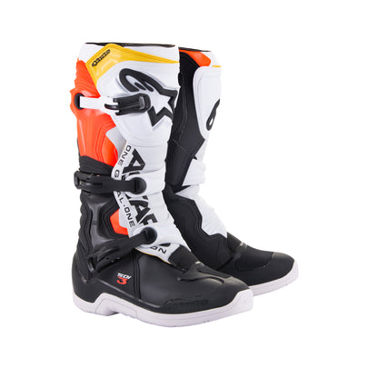 Alpinestars Tech 3 - Black White Red Fluo Yellow - US 10