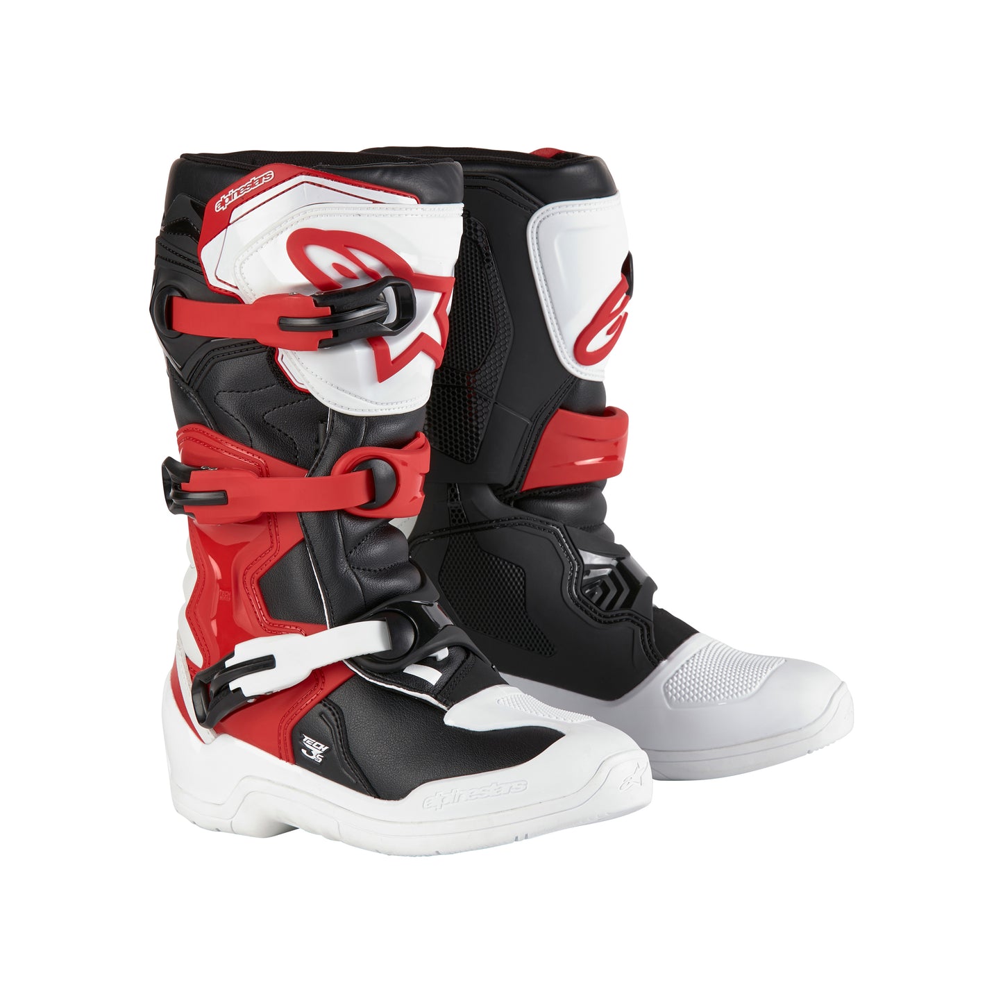 Alpinestars Tech 3S Youth - White Black Bright Red - EU 34