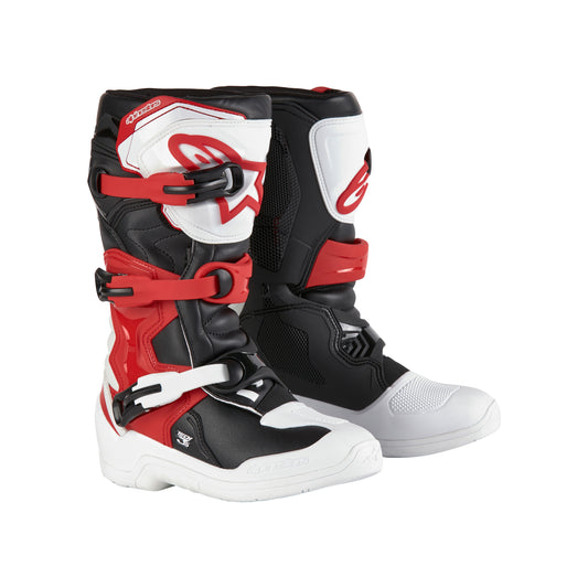 Alpinestars Tech 3S Youth - White Black Bright Red - EU 40.5