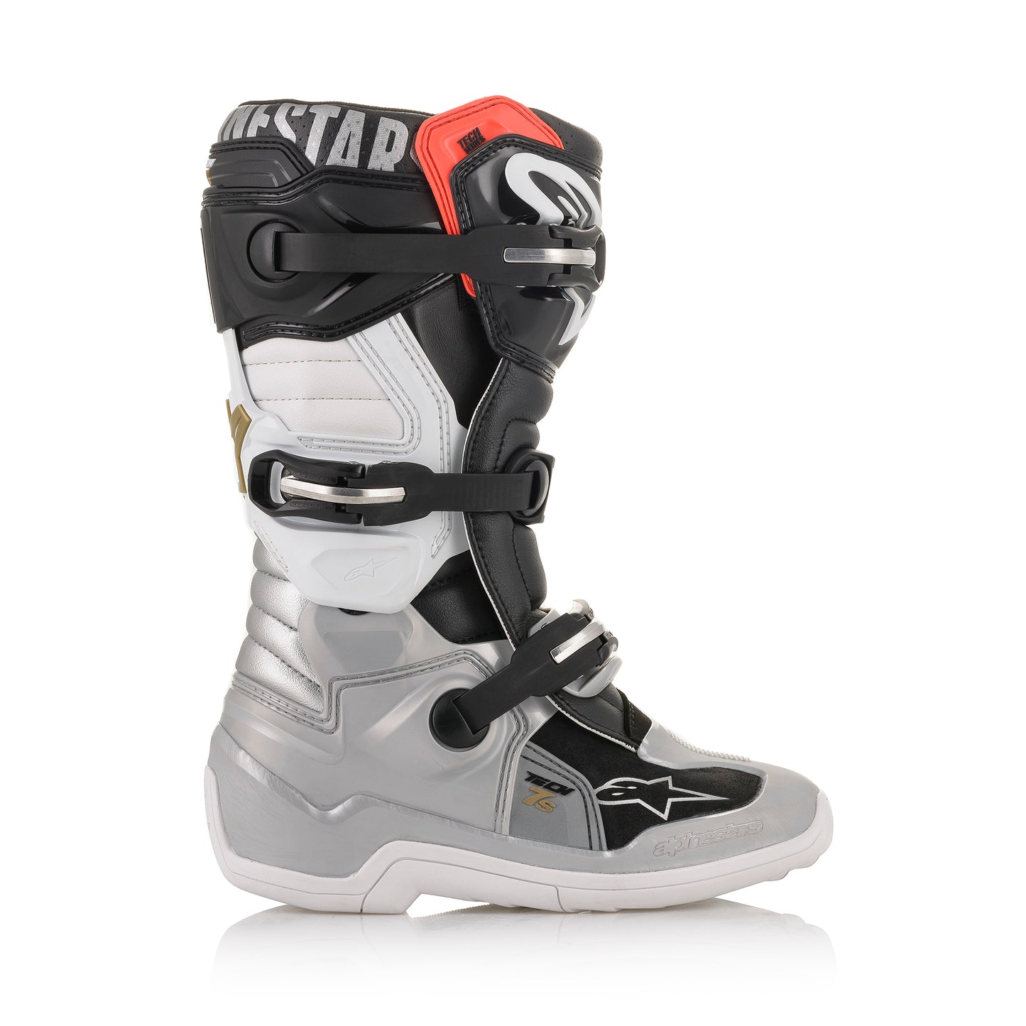 Alpinestars Tech 7S- Black Silver White Gold - US 2