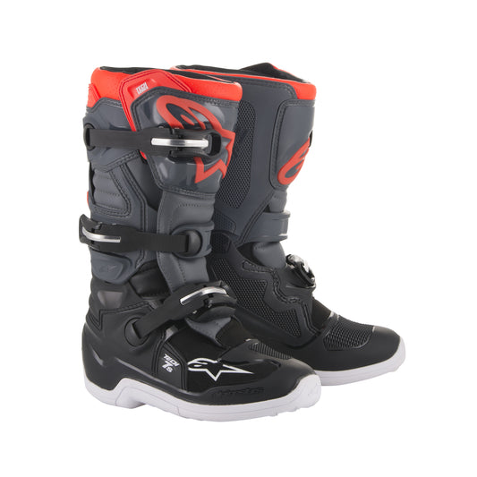 Alpinestars Tech 7S- Black Dark Gray Red Fluo - US 2