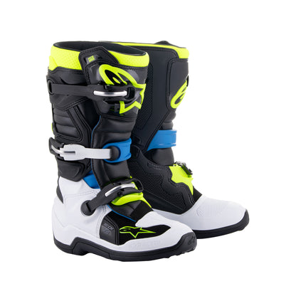 Alpinestars Tech 7S- Black Enamel Blue Yellow Fluo - US 2