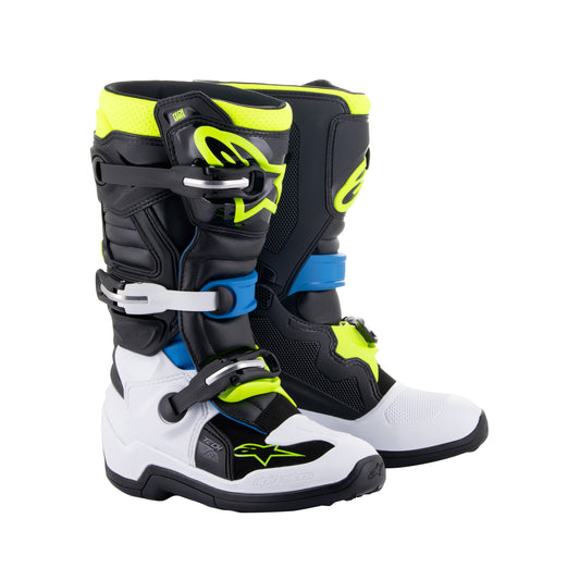 Alpinestars Tech 7S- Black Enamel Blue Yellow Fluo - US 5