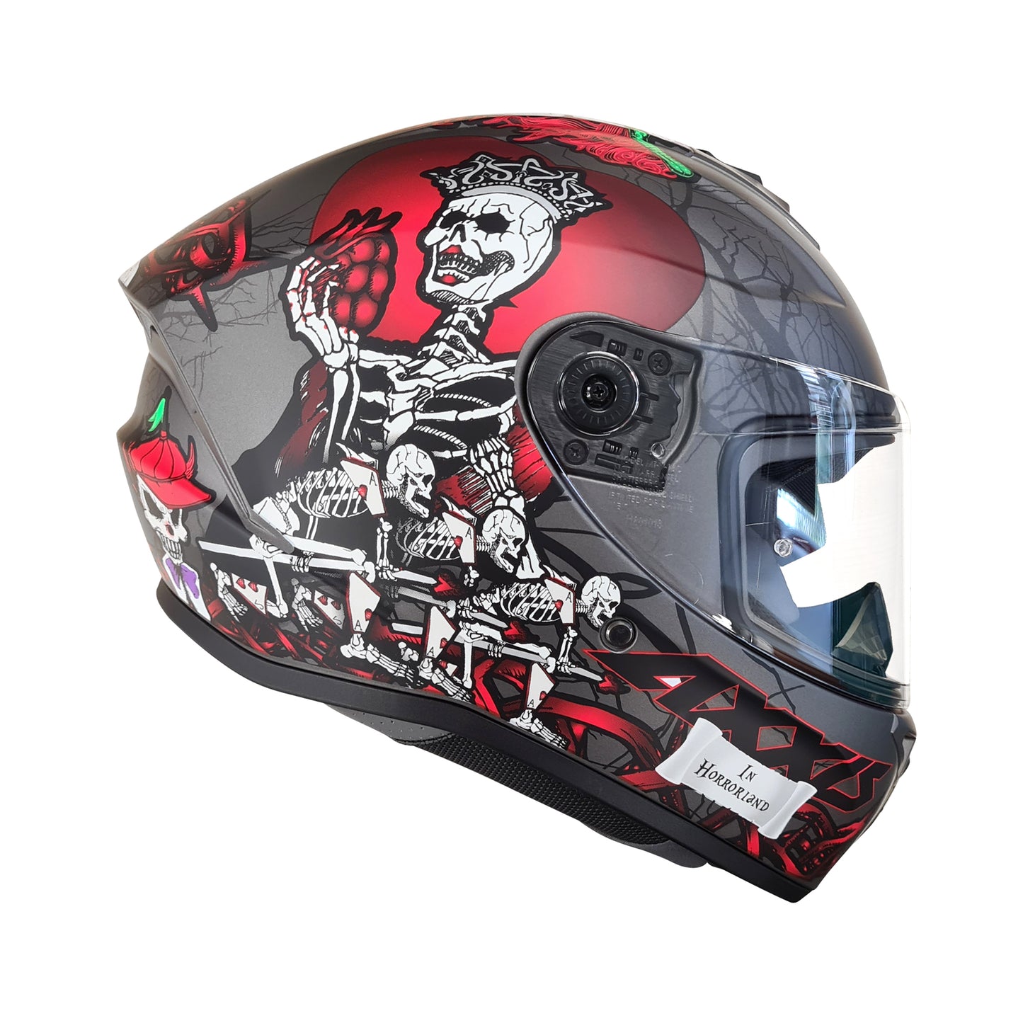 Axxis Draken S Horrorland A2 Matt Titanium XS 53-54cm Helmet