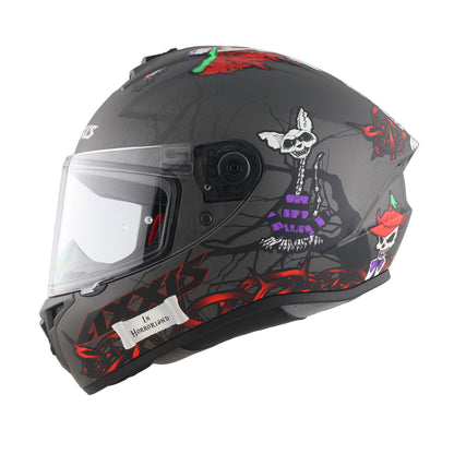 Axxis Draken S Horrorland A2 Matt Titanium XS 53-54cm Helmet