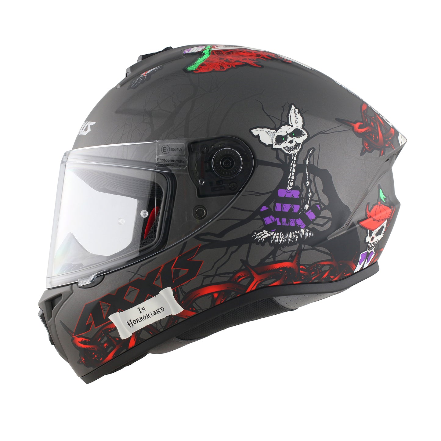 Axxis Draken S Horrorland A2 Matt Titanium L 59-60cm Helmet