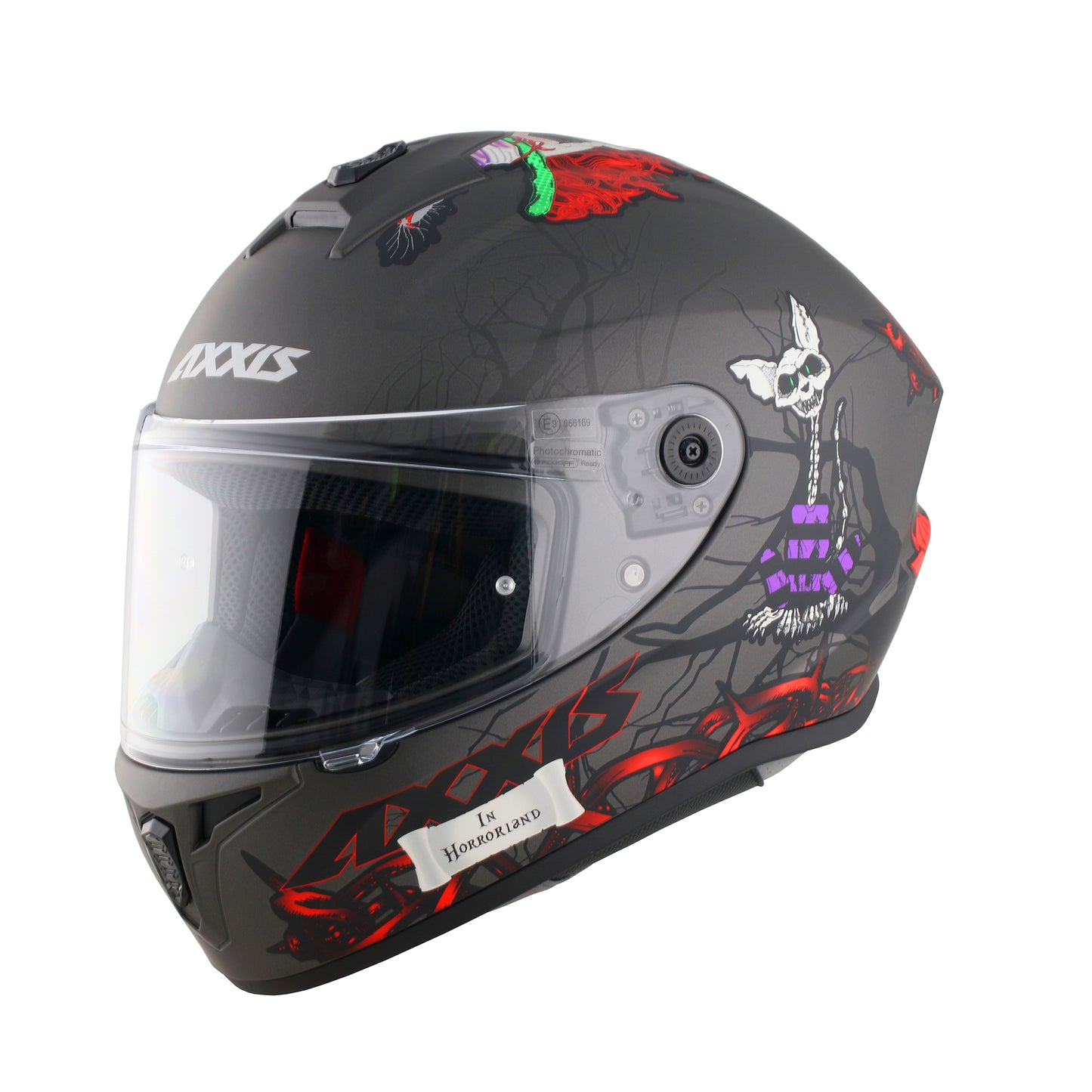 Axxis Draken S Horrorland A2 Matt Titanium S 55-56cm Helmet