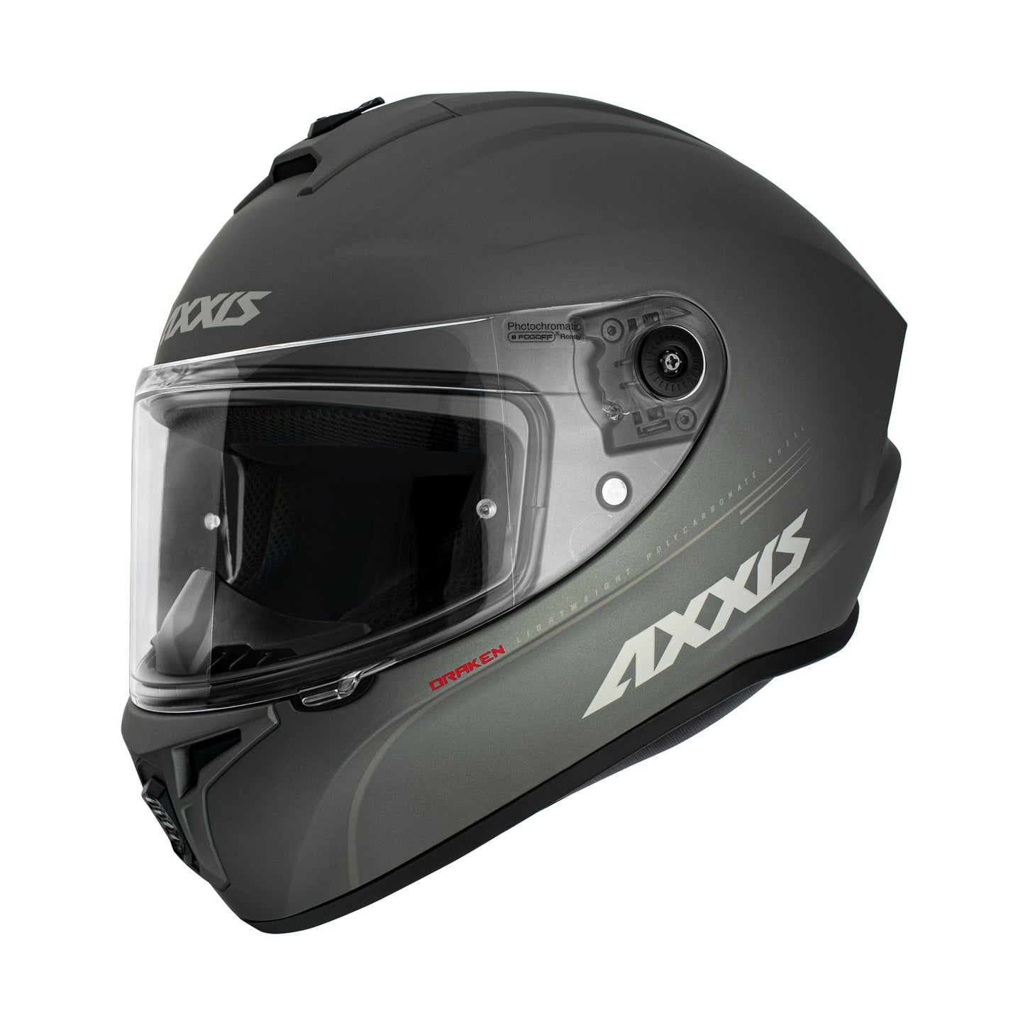 Axxis Draken S Solid A12 Matt Titanium XS 53-54cm Helmet