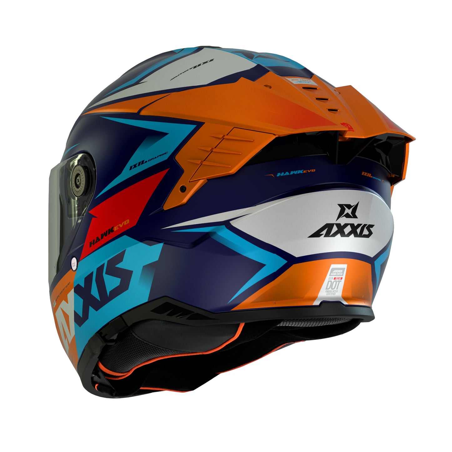 Axxis Hawk Evo SV Ixil C14 Matt Orange XS 53-54cm Helmet