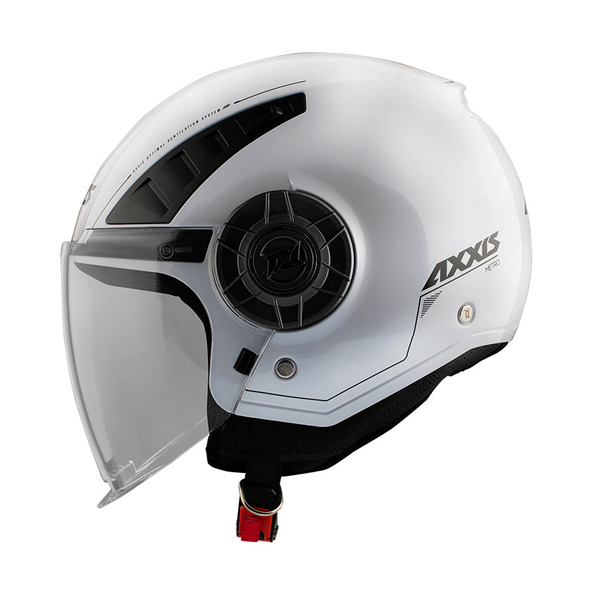 Axxis Metro Solid A0 Gloss Pearl White L 59-60cm Helmet