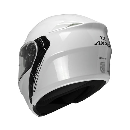 Axxis Storm SV Solid A0 Gloss Pearl White XS 53-54cm Helmet