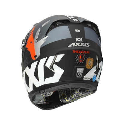 Axxis Wolf Jackal B4 Matt Grey Fluo Orange L 59-60cm Helmet