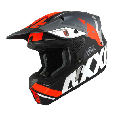 Axxis Wolf Jackal B4 Matt Grey Fluo Orange XS 53-54cm Helmet