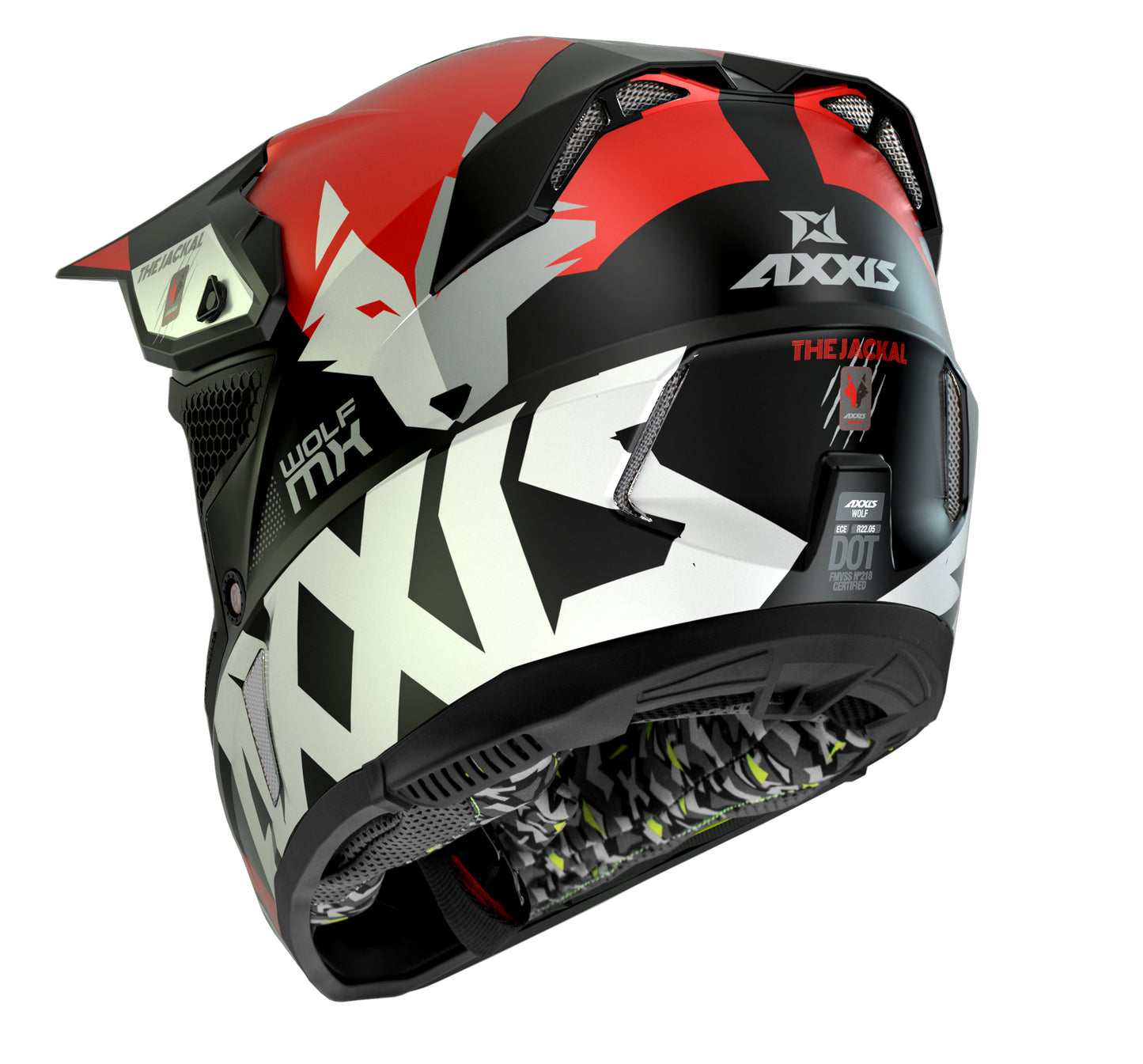 Axxis Wolf Jackal B5 Gloss Red XS 53-54cm Helmet