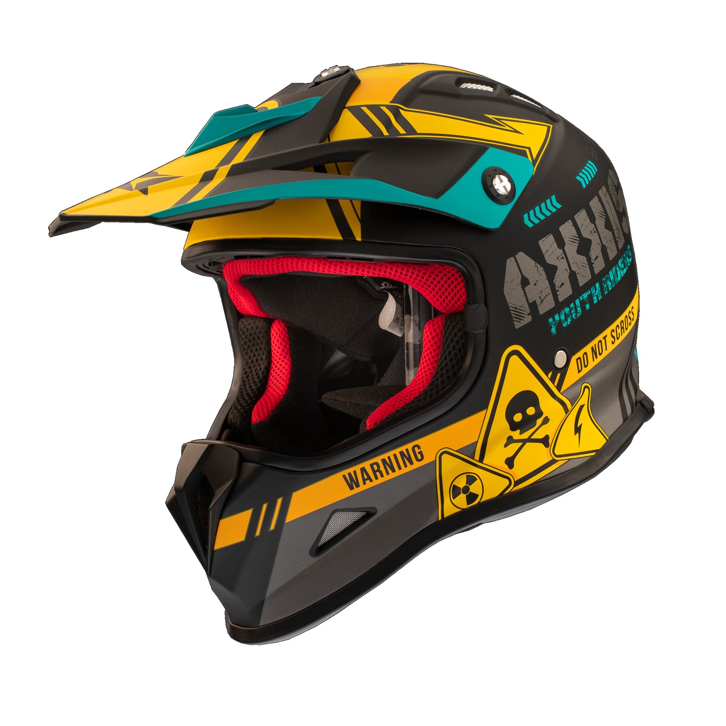 Axxis Wolverine B3 Matt Yellow MX Kids Y-L Helmet