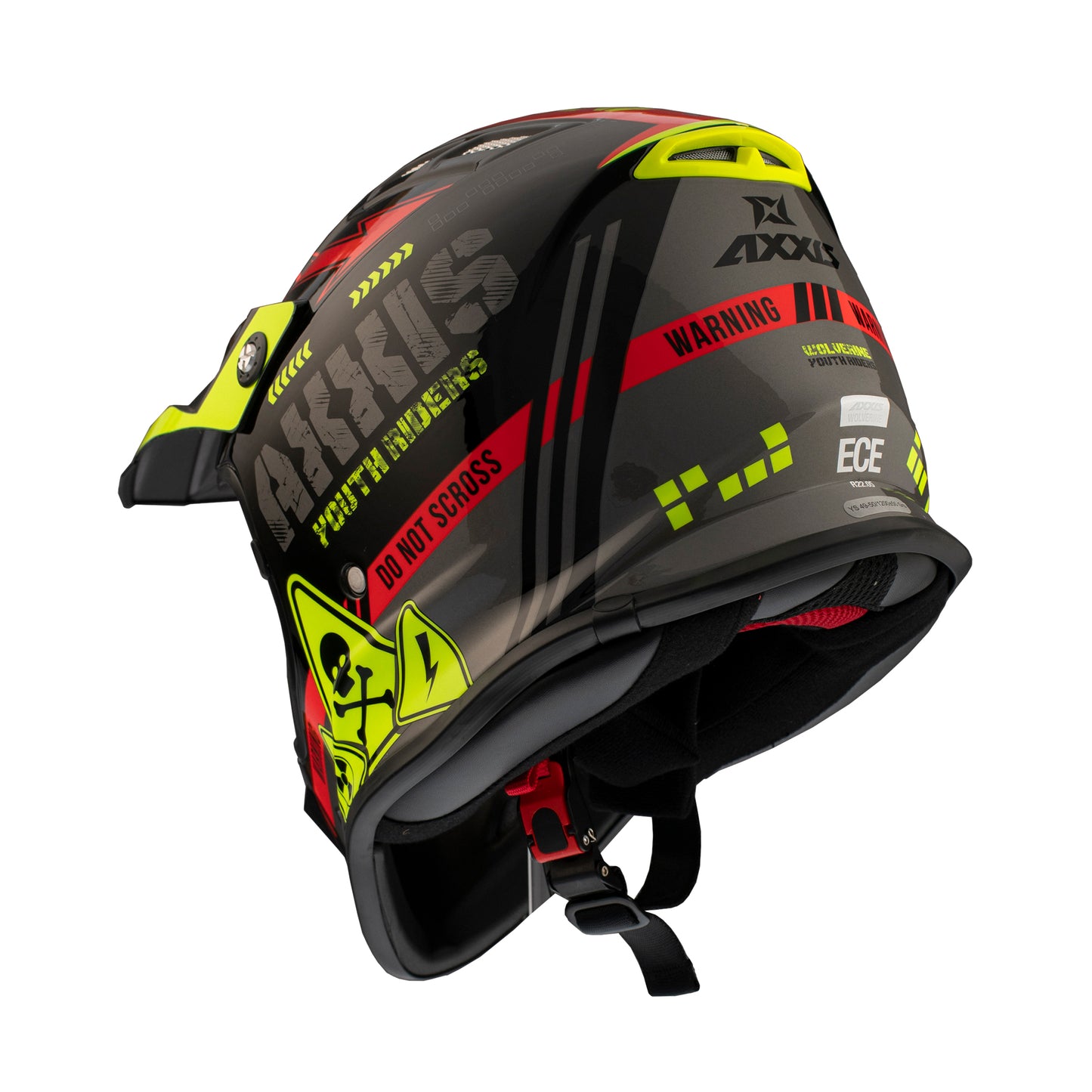 Axxis Wolverine B5 Gloss Red MX Kids Y-S Helmet