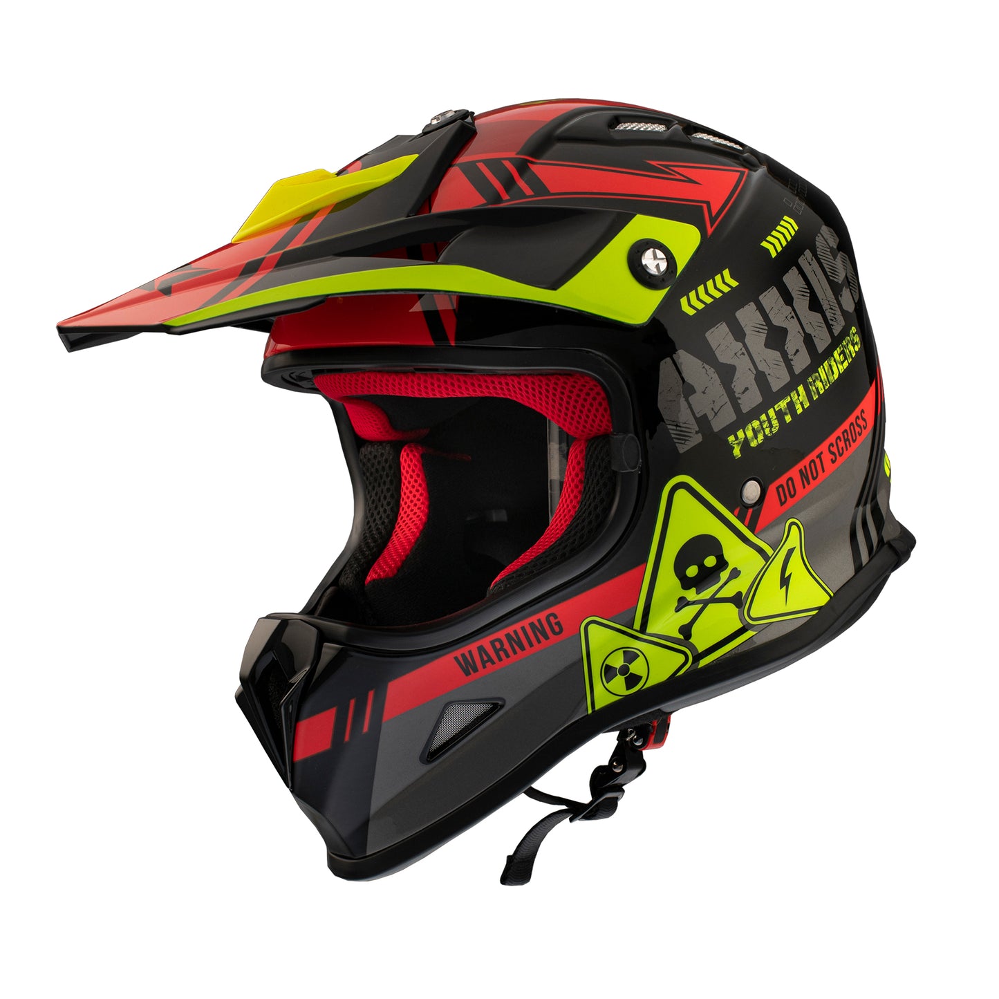 Axxis Wolverine B5 Gloss Red MX Kids Y-S Helmet