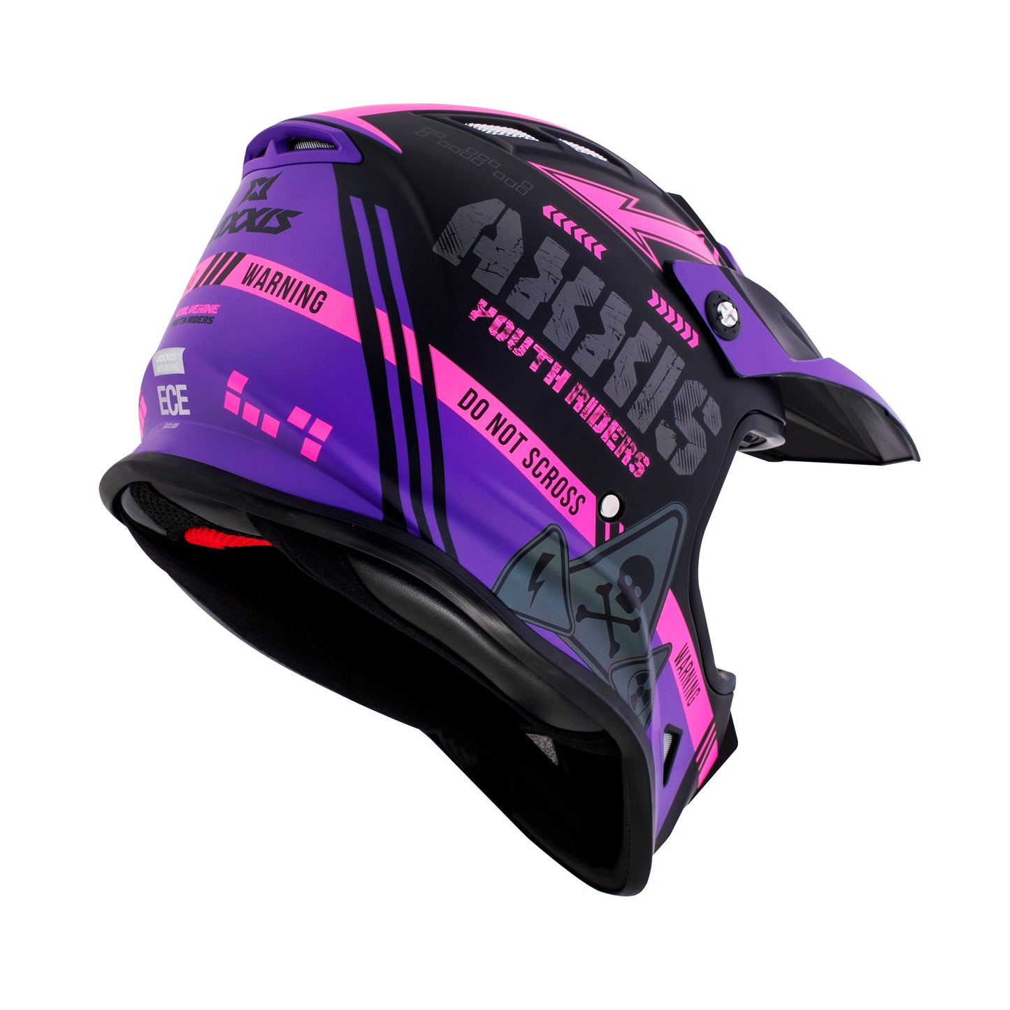 Axxis Wolverine B8 Matt Pink MX Kids Y-S Helmet