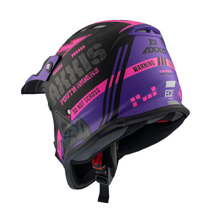 Axxis Wolverine B8 Matt Pink MX Kids Y-S Helmet