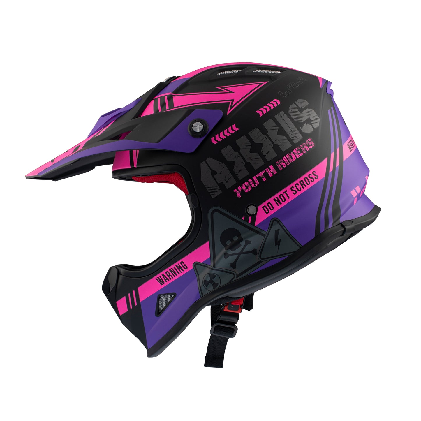 Axxis Wolverine B8 Matt Pink MX Kids Y-S Helmet