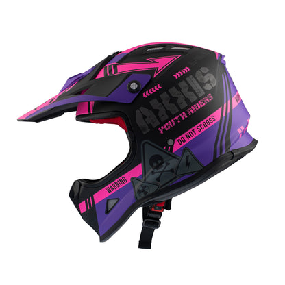 Axxis Wolverine B8 Matt Pink MX Kids Y-L Helmet