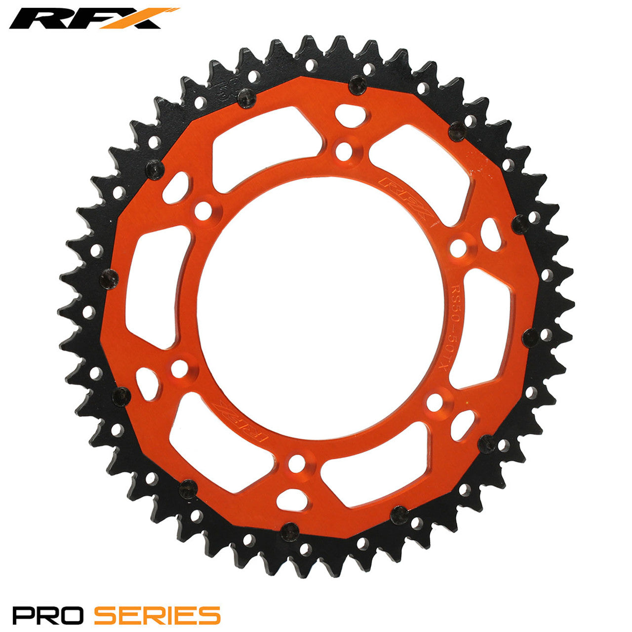 RFX Pro Series Armalite Rear Sprocket KTM SX/EXC SXF/EXCF 125-530 Orange 91-24 (48T - 52T)