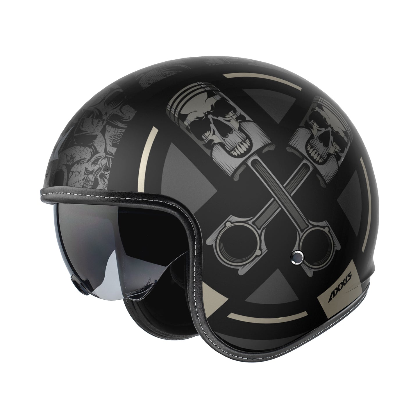 Axxis Hornet S SV Skull B1 Matt Black XS 53-54cm Helmet