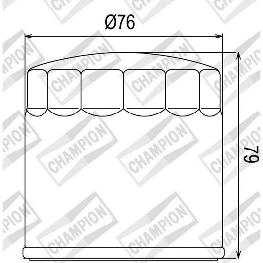 Champion Oil Filter COF063 (HF163)