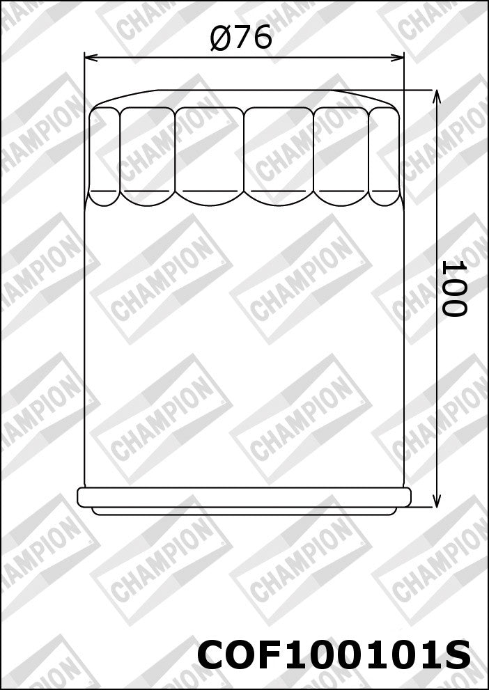 Champion Oil Filter COF100101S as Piaggio 222721